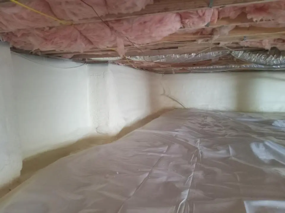 Crawl space encapsulation with closed-cell spray foam for Roof Maintenance in Middletown